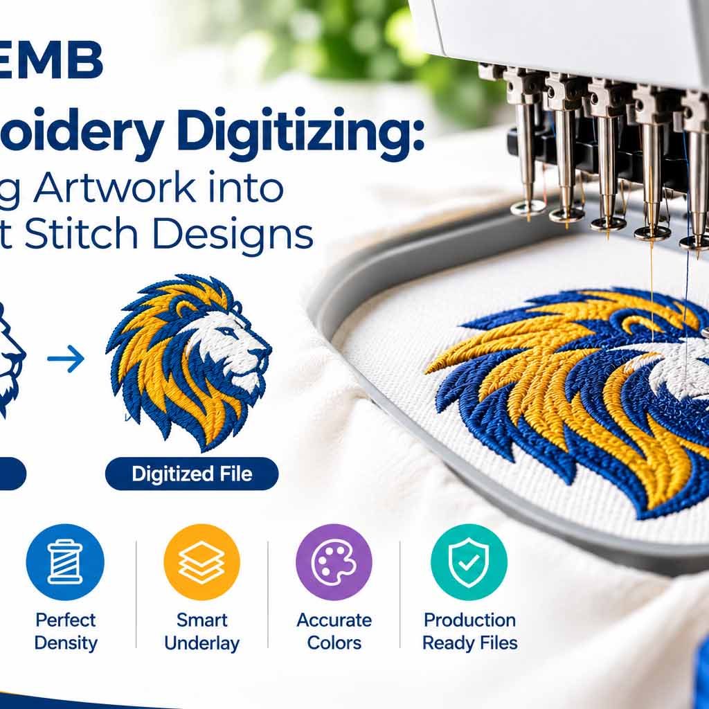 Embroidery Digitizing: Turning Artwork into Perfect Stitch Designs